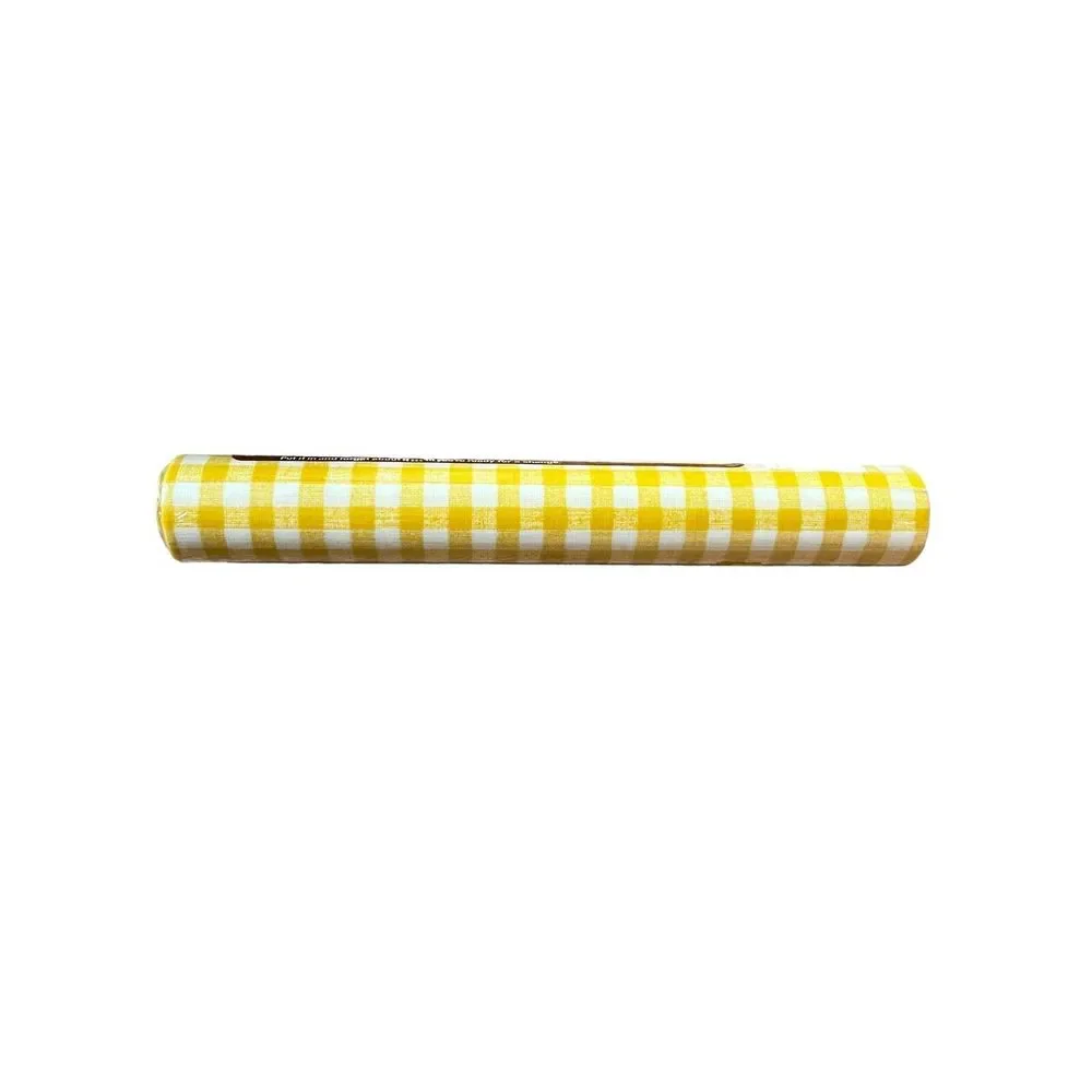 1980 Vintage Rubbermaid Shelf Liner Yellow Gingham Check NEW 10’ Roll NIP